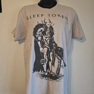 Off White Sleep Token Graphic Band Tee - Size Medium